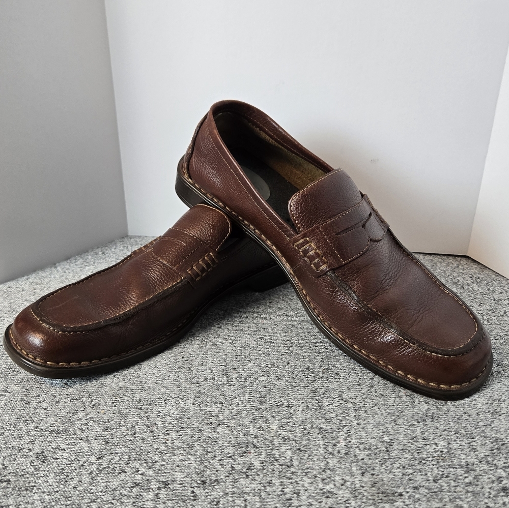 Rockport Men's Brown Leather Penny Loafers Slip On Casual Size 9.5 M